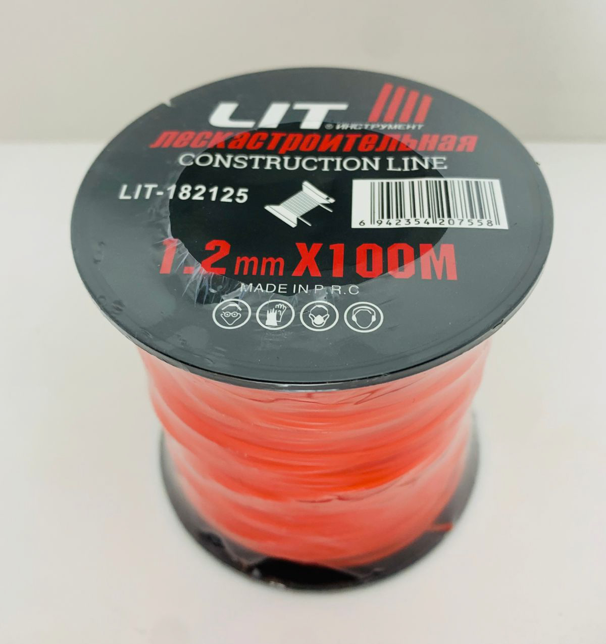 Леска на катушке LIT 1,2мм х 100м КРАСНАЯ 1х12 (1х144)|*