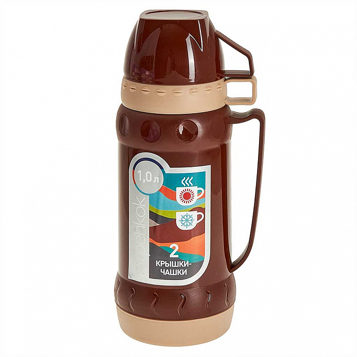 Термос со стеклянной колбой Alpenkok 1л AK-10035S 1x12  |*