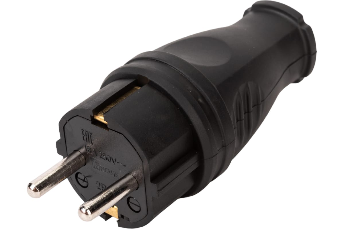 Вилка Каучук Черная ПРЯМАЯ (1х15)(1х300)   |*