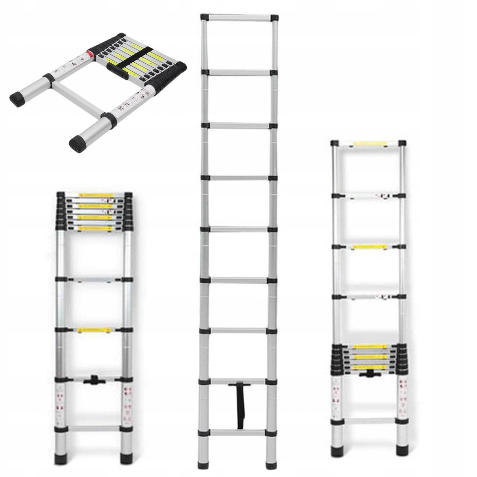Лестница телескопич. Синий/Хром 14ст 5,4 м  M6827  |*