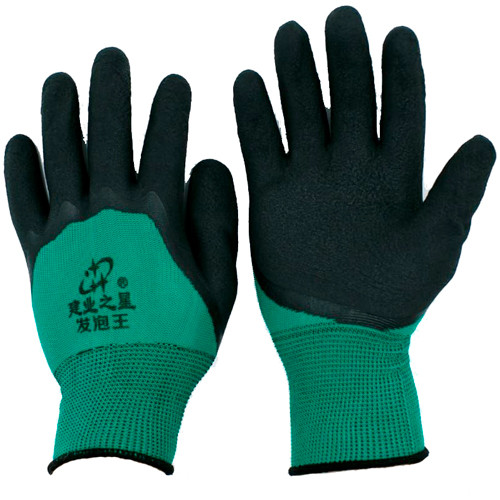 Перчатки Черно- Зеленые 1*12 (1*600) /1