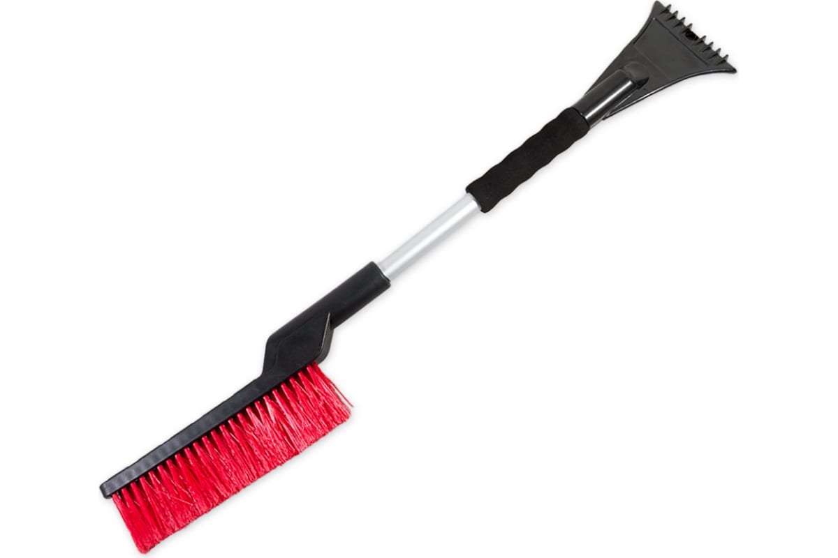 Автощетка для снега + скребок Стальная ручка Большая /+