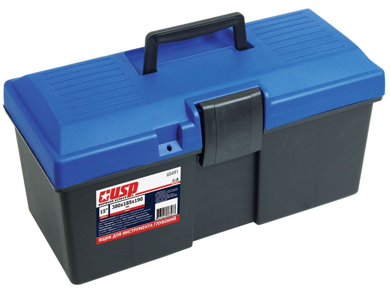 Ящик для инструментов глубокий 380*185*190мм "15"   /+