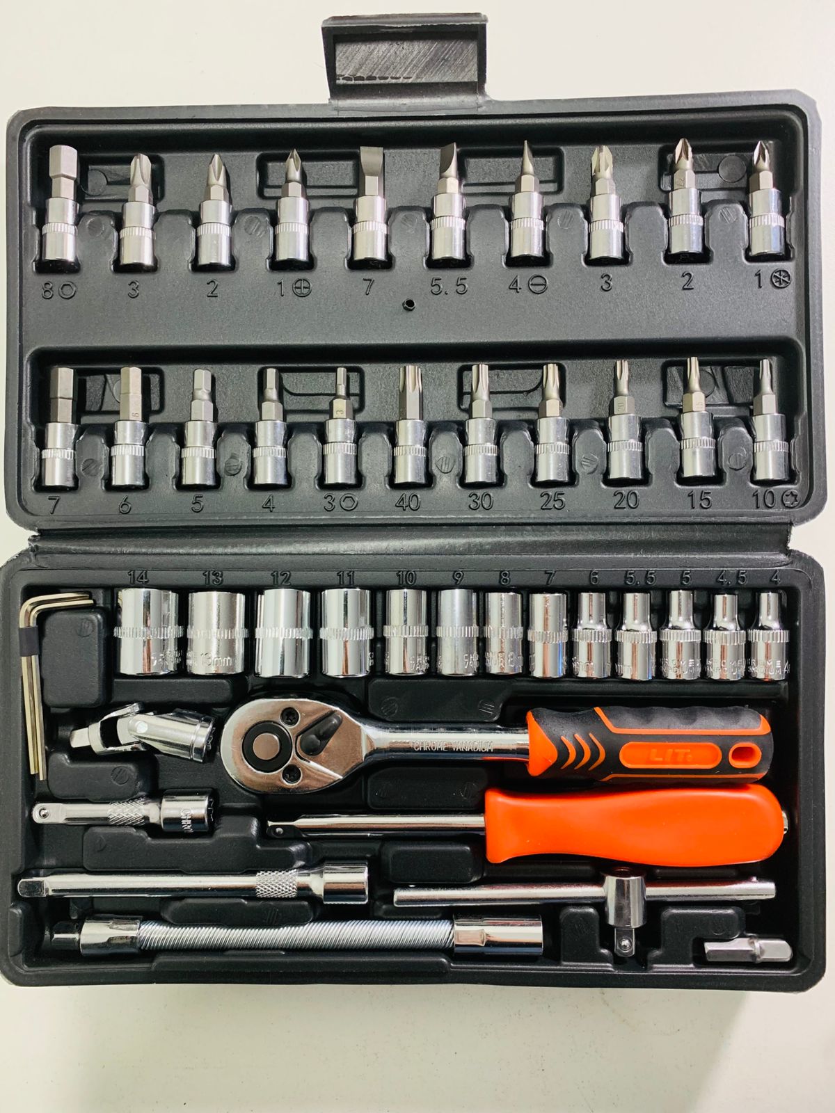 Набор головок и бит LIT-198300 46 предметов 1x20 |*