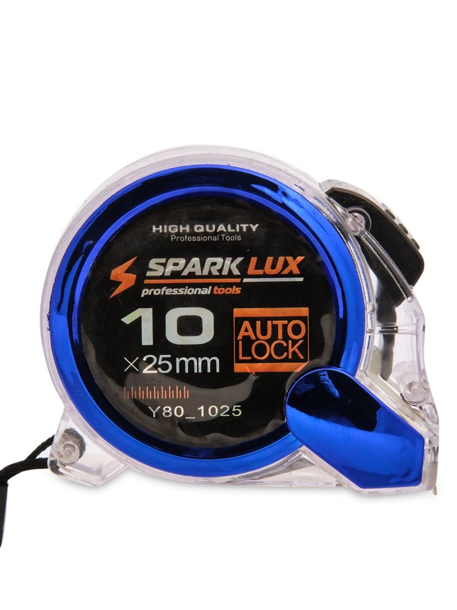 Рулетка прорезин. корпус SPARKLUX  10м   /*
