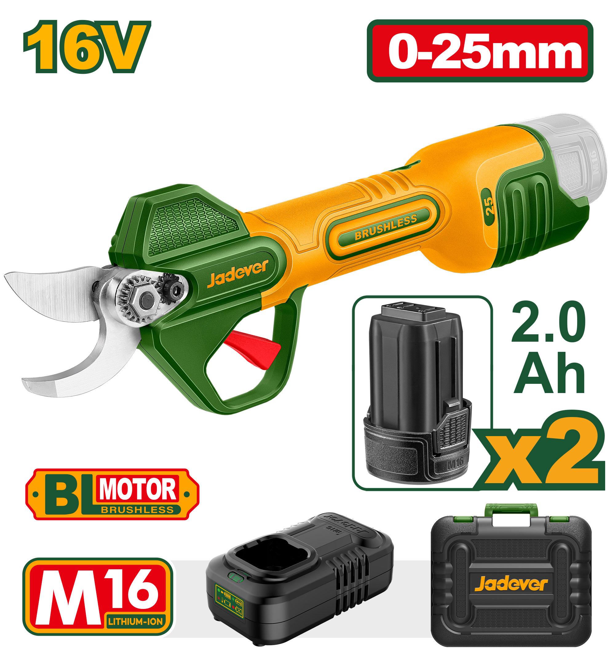 Секатор Аккумуляторный Jadever 0-25мм  (1x6)  |*