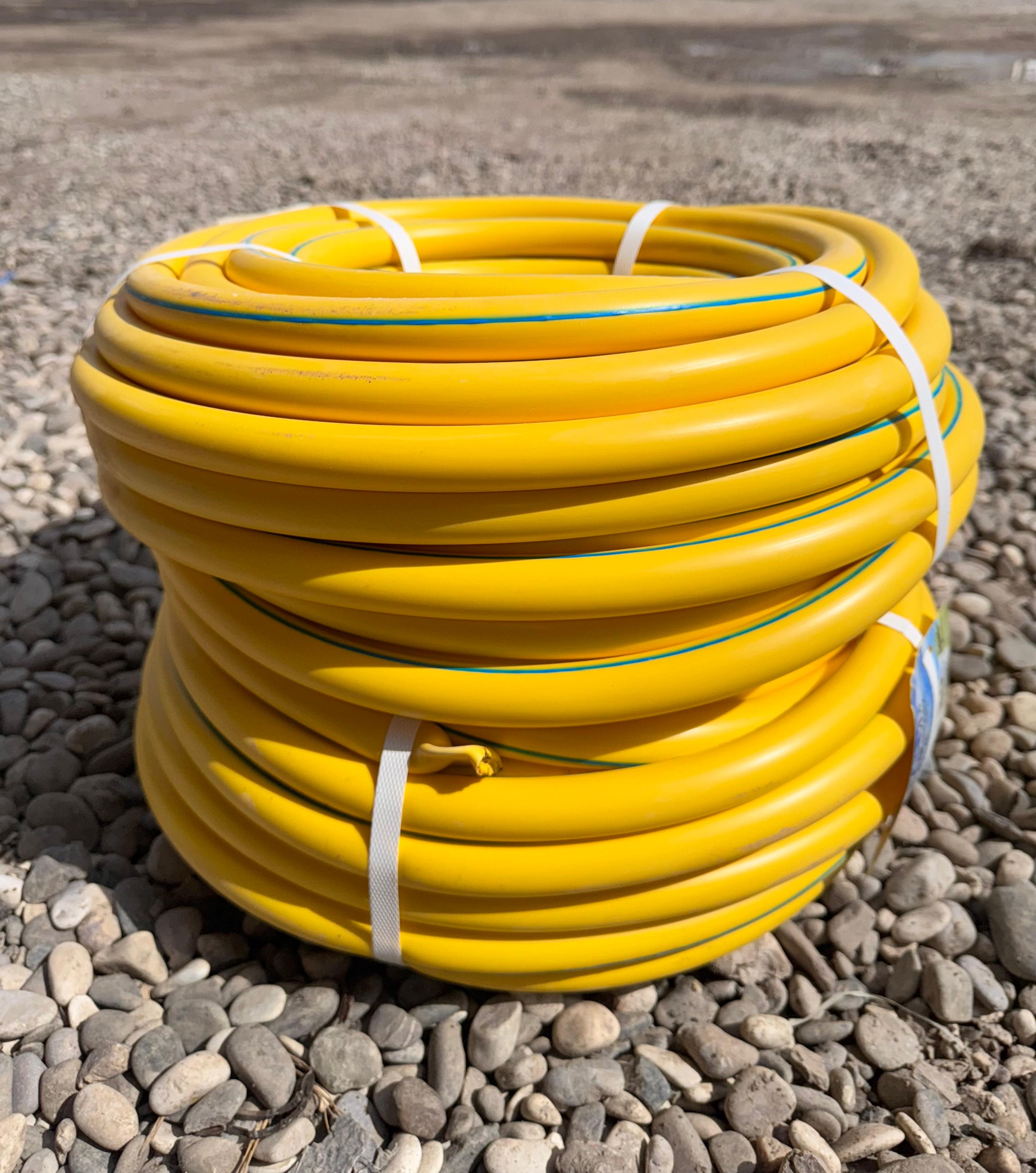 Шланг поливочный ПРЕМИУМ D18 x 50м Желтый с полоской  /+