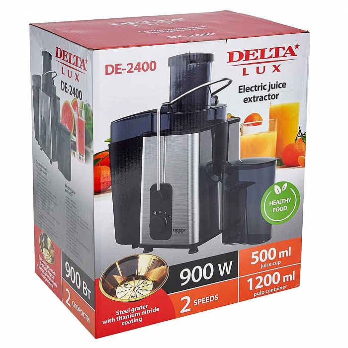 Соковыжималка DELTA LUX DE-2400 900Вт 1х6  |+