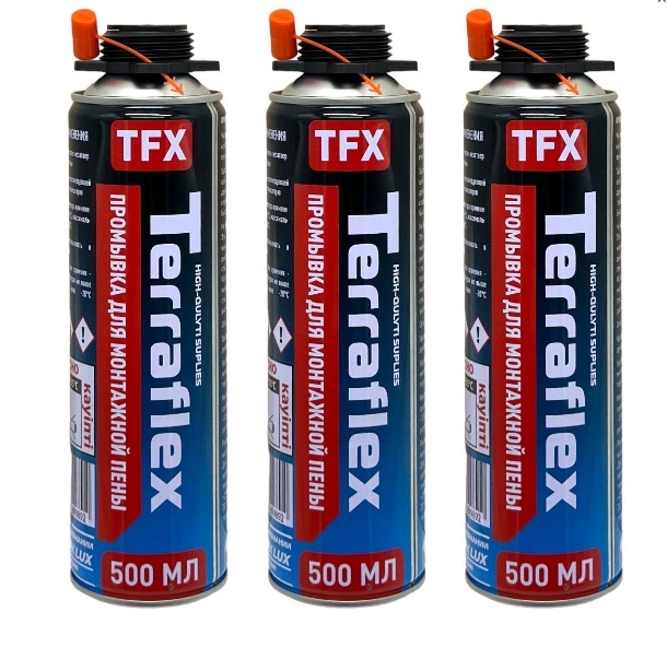 Очиститель монтажной пены Terraflex 500мл  1х30     |*