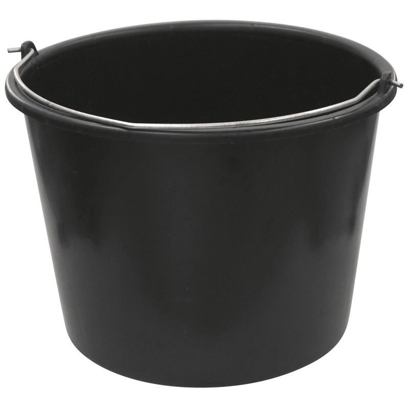 Ведро пластиковое черное 12 литров  /+