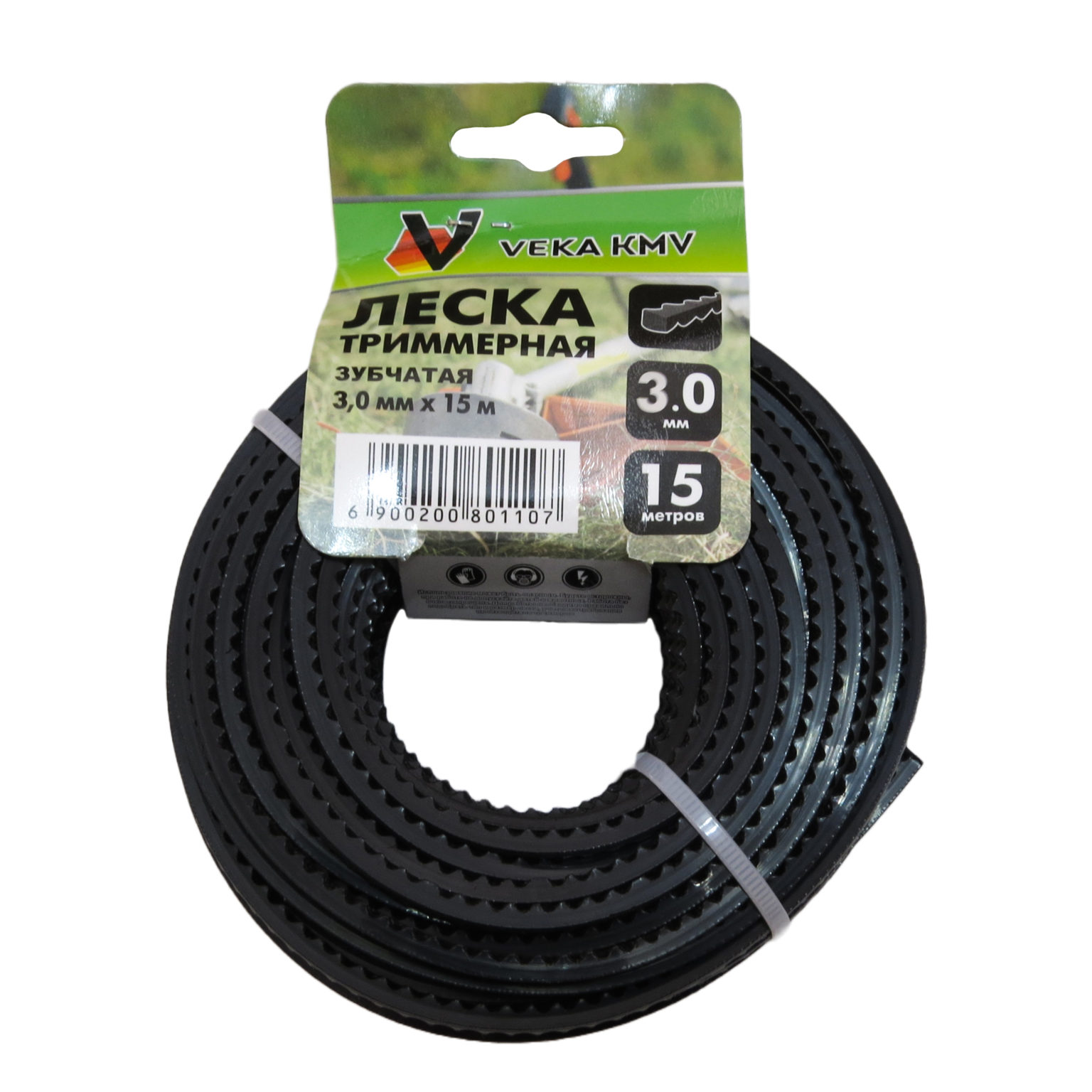 Леска для трим. VEKA Зубчатая 3мм*15м (1х40) (160)    /*