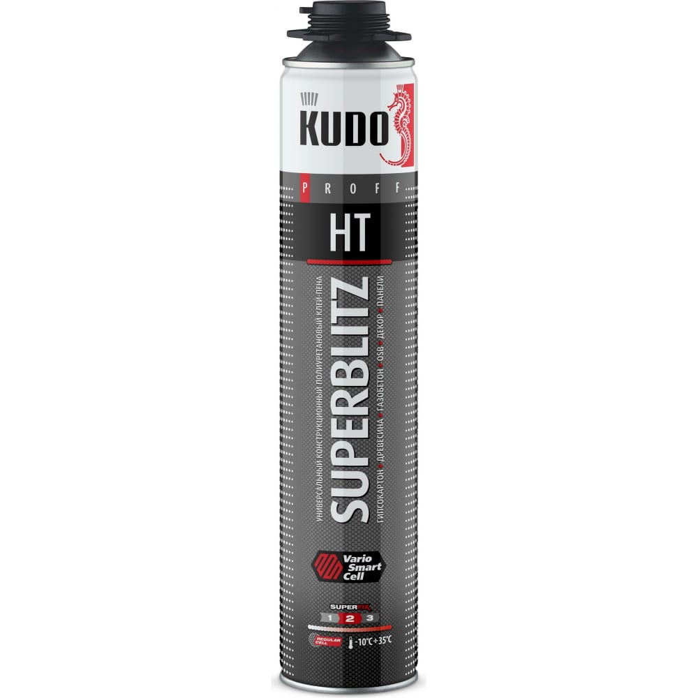 Клей-пена универс.конструк.проф.всесезон.KUDO SuperBlitz 1000мл 1х12  |+