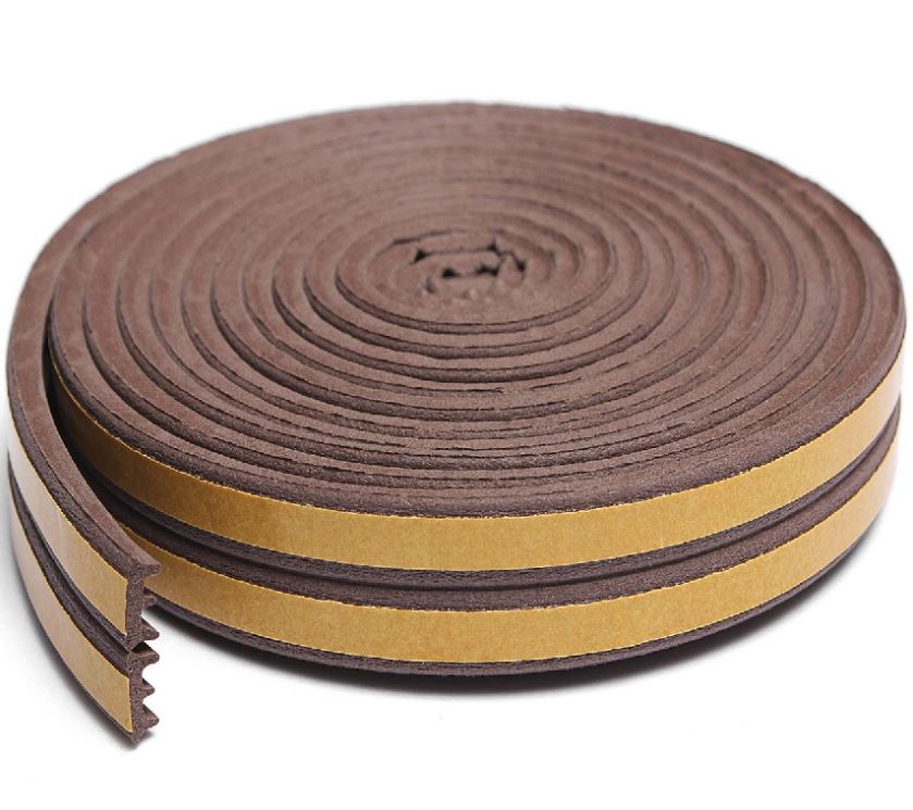 Уплотнитель для окон E-профиль Черный 150м UBL150E 4WALLS 1x8   |1