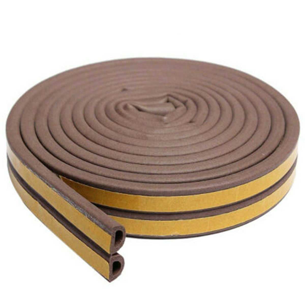 Уплотнитель для окон и дверей ЯВА D-профиль 9х6мм 38м Коричневый 