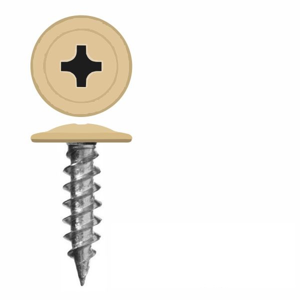 Саморез с пресс-шайбой RAL 1011 4,2х25 Острый (коричнево-бежевый) 1х1000  /+