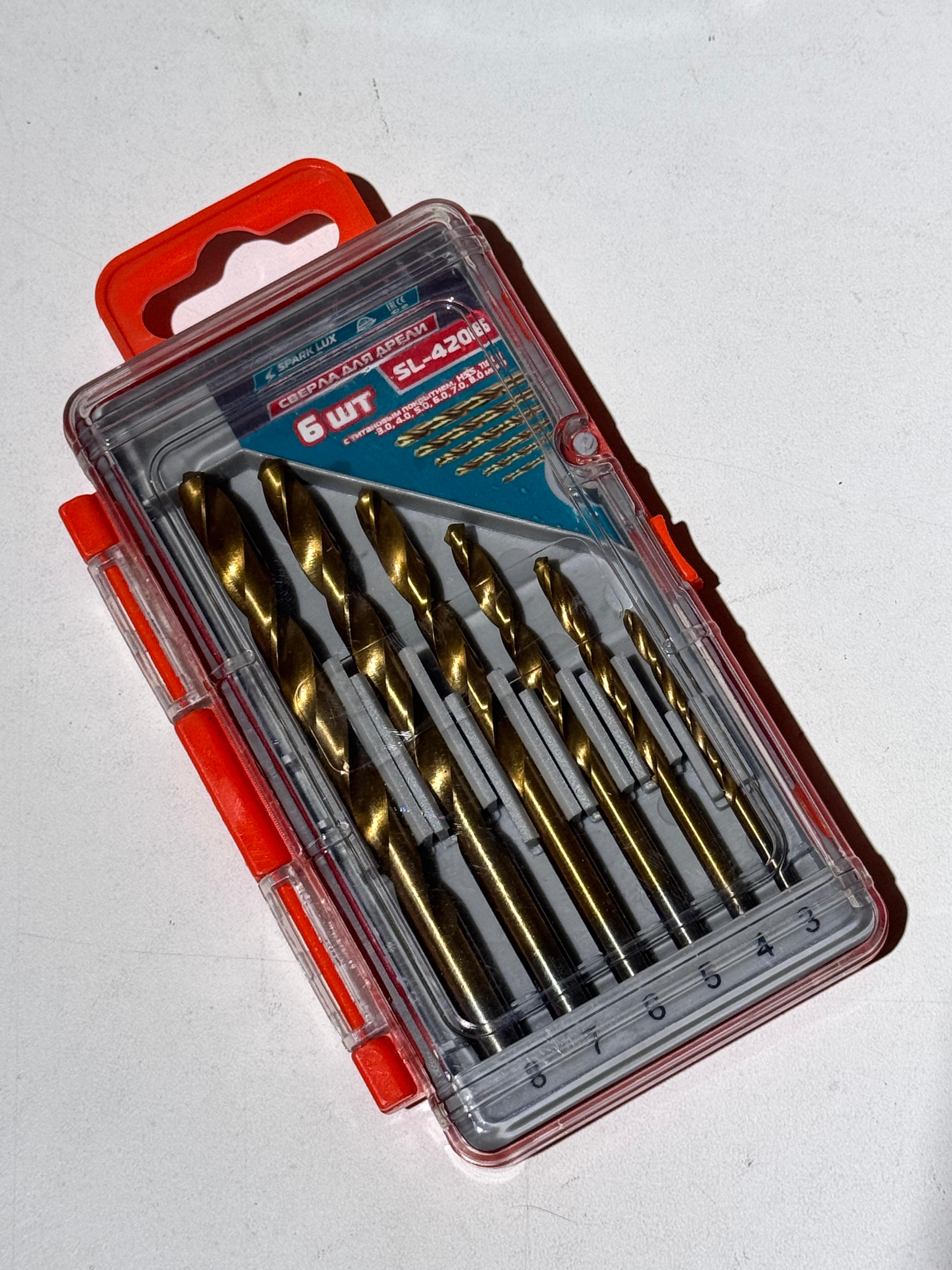 Набор сверл по металлу 6 предметов SPARKLUX (1x50)