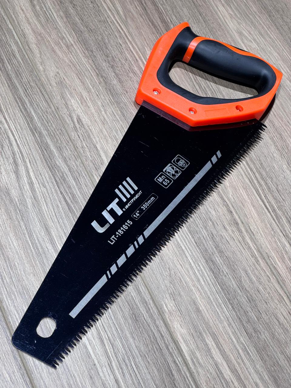 Ножовка по дереву LIT Усил. с Пласт. ручкой 450мм 1х6 (1x24) |*
