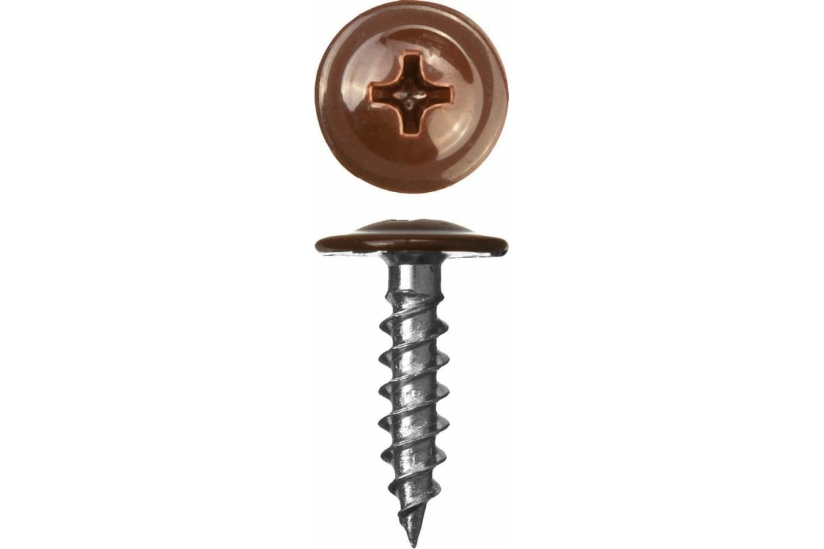 Саморез с пресс-шайбой RAL 8004 4,2х16 Острый (медно-коричневый) 1х1000  /+