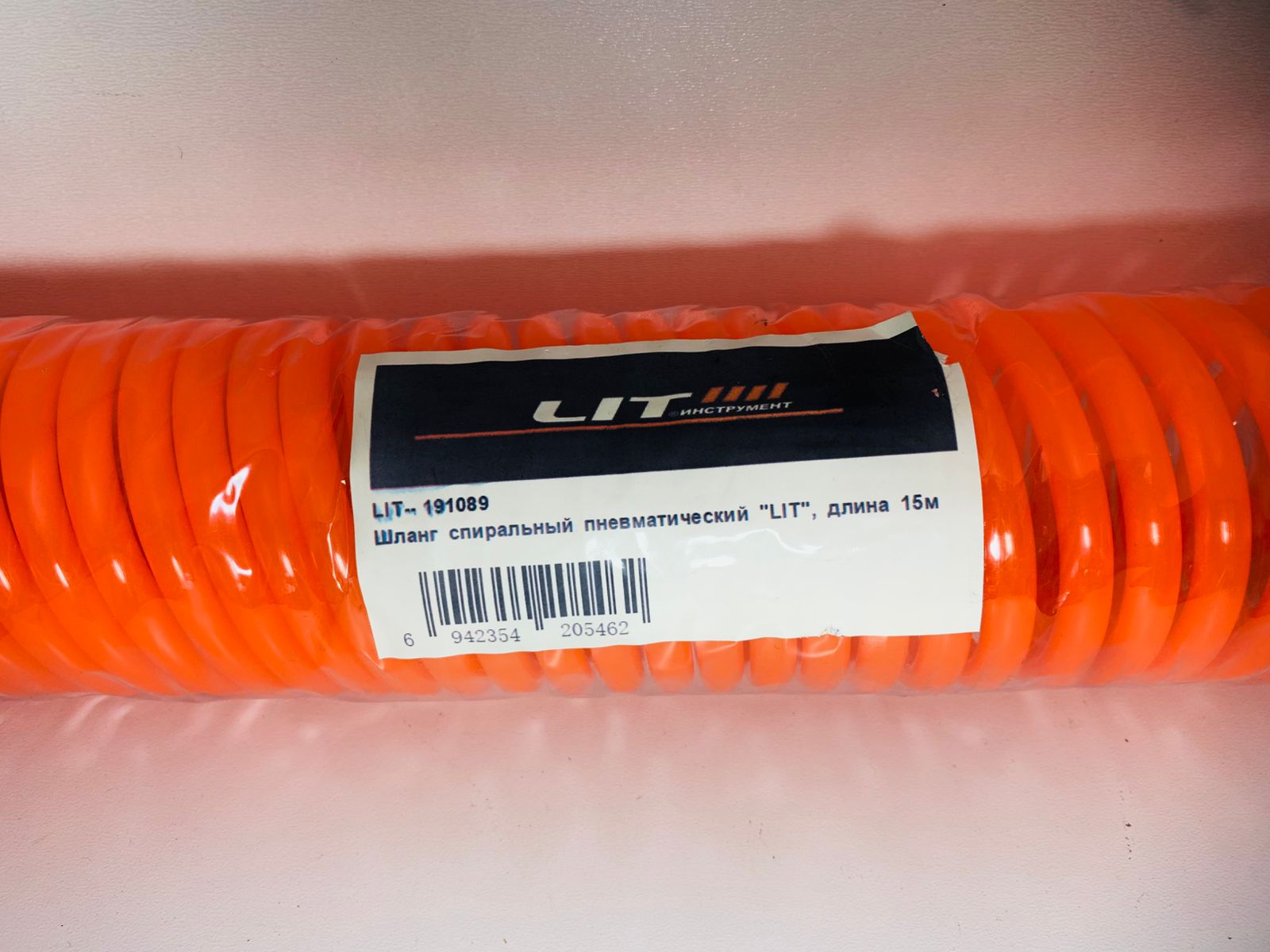 Шланг компрессорный LIT 8x5mm х 15м  (1х25)     |*