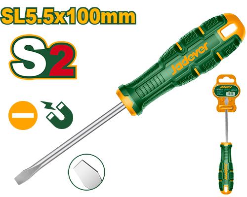 Отвертка Jadever SL5,5x100mm (1х12)(1x240)  |*