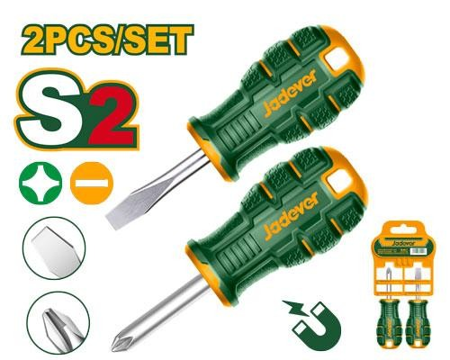 Отвертки Jadever 2шт PH2/SL6,5x38mm (1х12)(1x72)  |*
