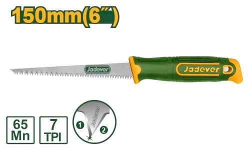 Ножовка по гипсокартону Jadever 150mm (1x10)(1x60)  |*