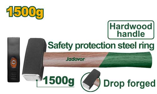 Кувалда Jadever с Дерев. ручкой 1500гр (1x6)(1x12)  |*