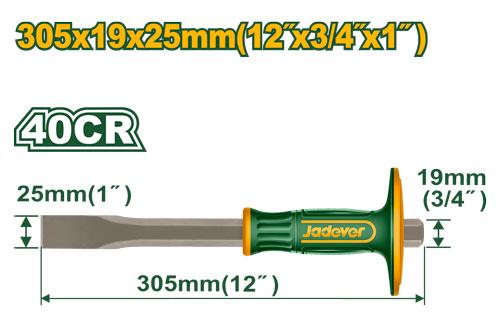 Зубило ручное Jadever 25mm (1x36)  |*