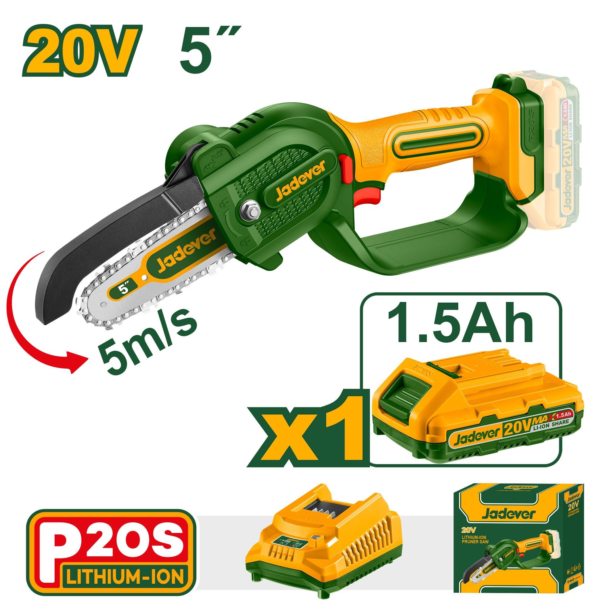 Аккумуляторная Пила-мини Цепная Jadever №5 (1.5Ah) (1x6) |*