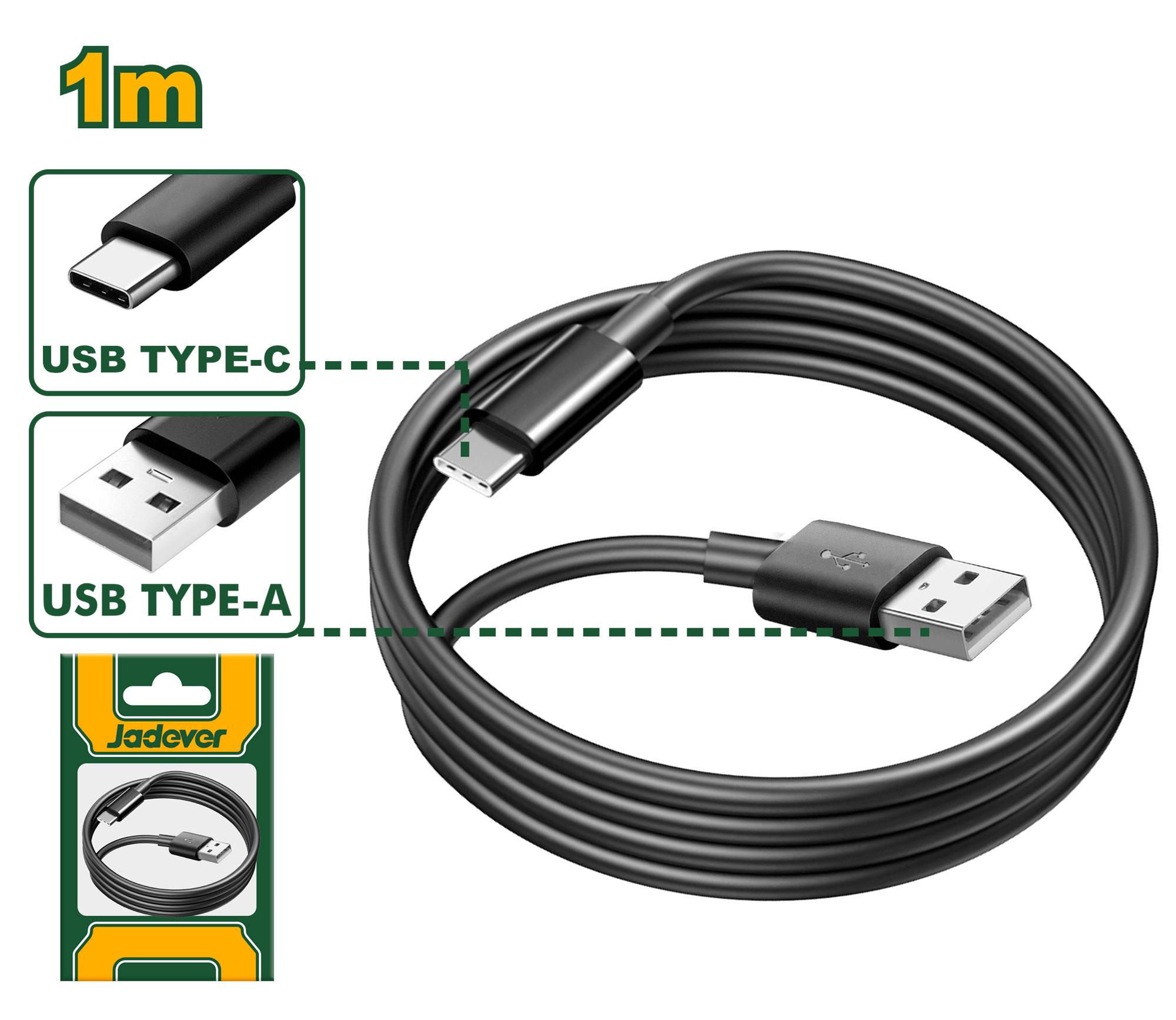 Кабель Jadever type-C на USB 1m (1x120)  |*