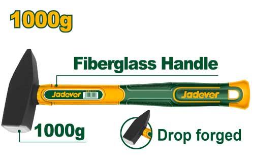 Молоток Jadever с фибр. ручкой 1000гр (1x12)  |*