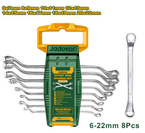 Набор гаечных накидных ключей Jadever 8pcs 6-22mm (1x12)  |*