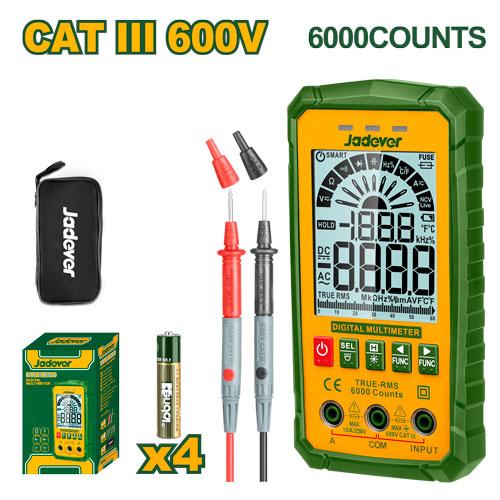 Мультиметр Jadever Цифровой JDDM1507 (1x30)  |*