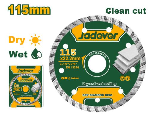 Круг Алмазный Jadever Турбо 115мм (1x100)   |*