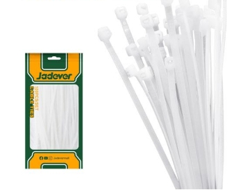 Стяжки кабельные Jadever Белые 300mm х 4,8mm 100pcs (1х120)  |*