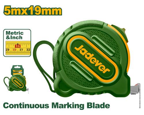 Рулетка Jadever 5m x 19mm (1х12)(1x60)  |*
