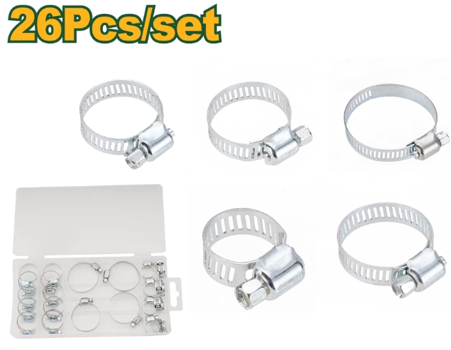 Набор Хомутов червячных Jadever 26pcs (1х20)  |*