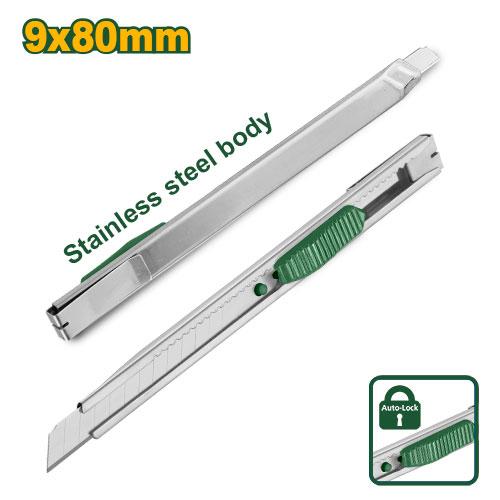 Нож канцелярский Jadever 9 х 80mm Тонкий Нерж (1х50)