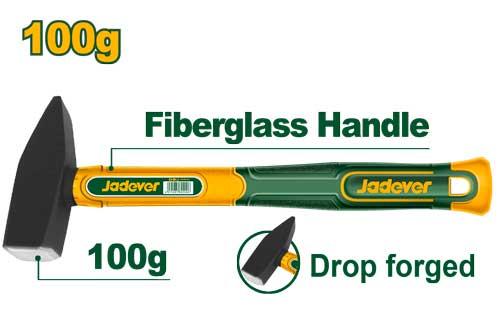 Молоток Jadever с фибр. ручкой 100гр (1x12)  |*