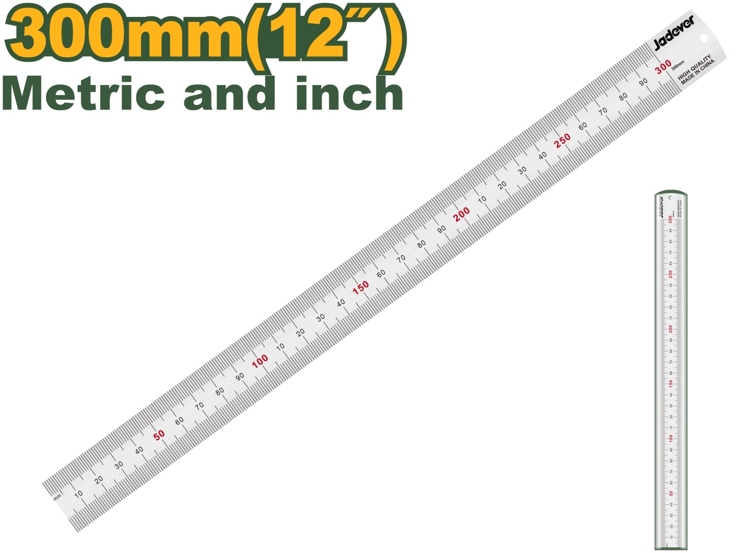 Линейка Jadever №12 300mm (1x30)  |*