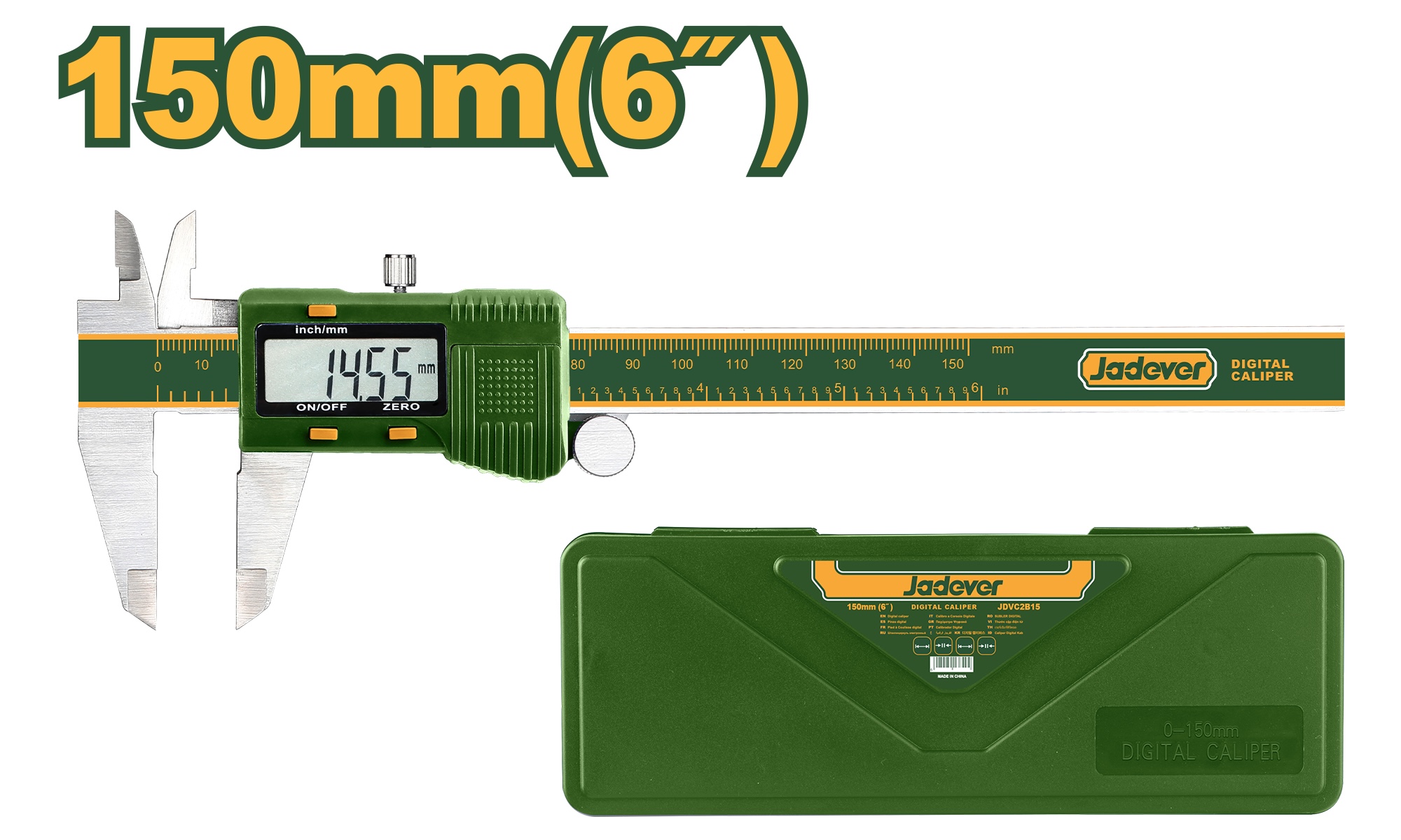 Штангенциркуль Jadever Цифровой №6 150mm (1x50)  |*