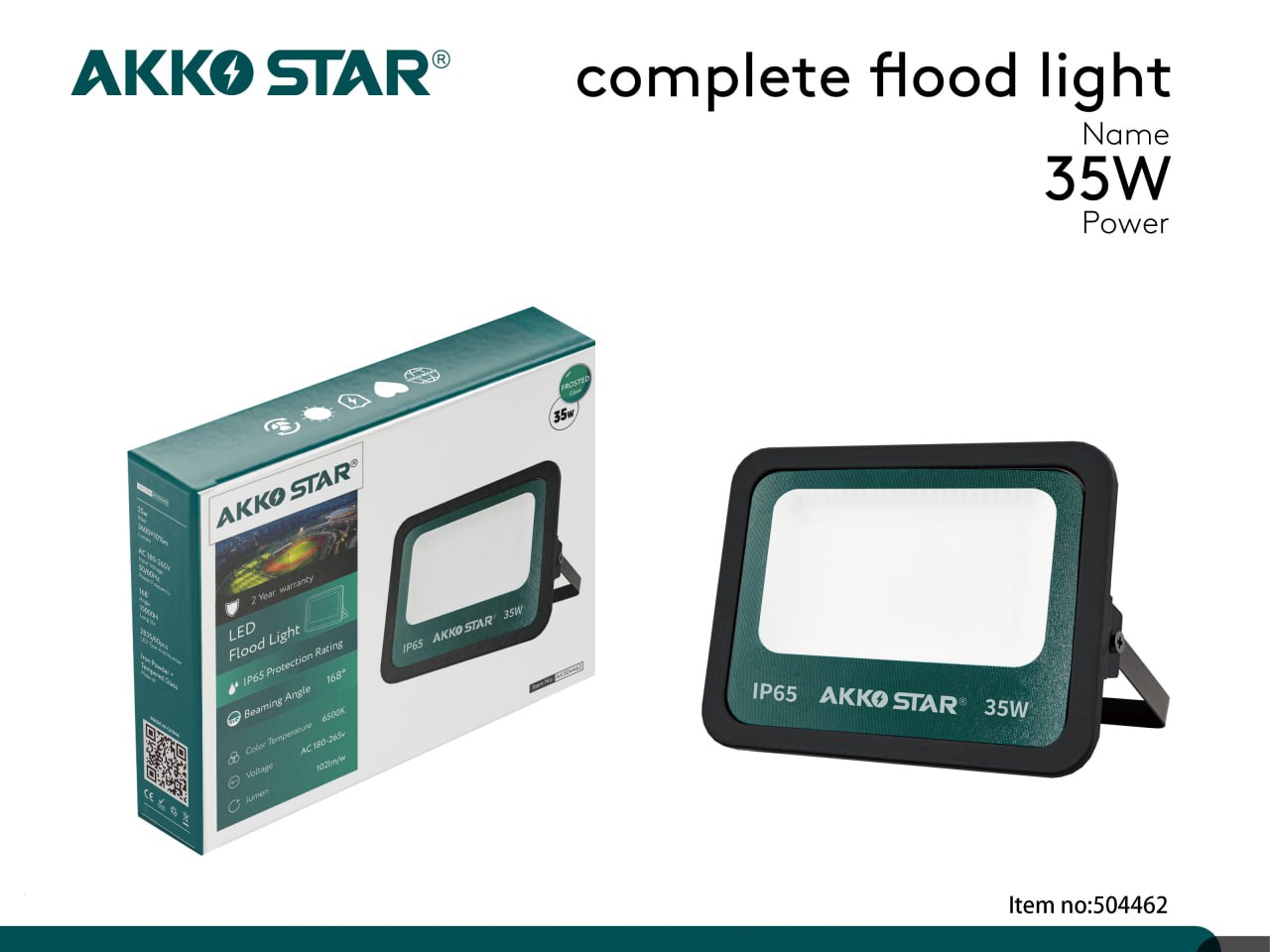 Прожектор AKKO STAR 35W 6500K  |*