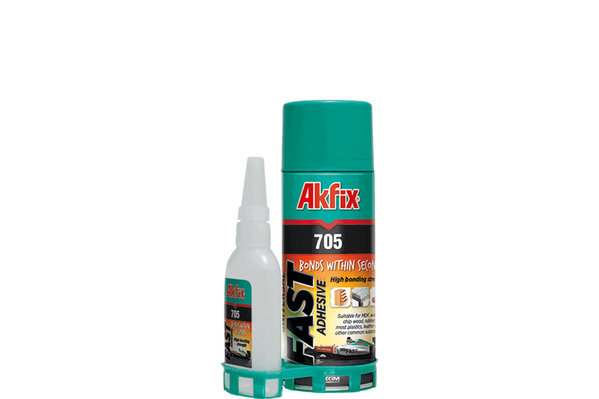 Клей AKFIX 705 250мл +65гр 1х24 /+