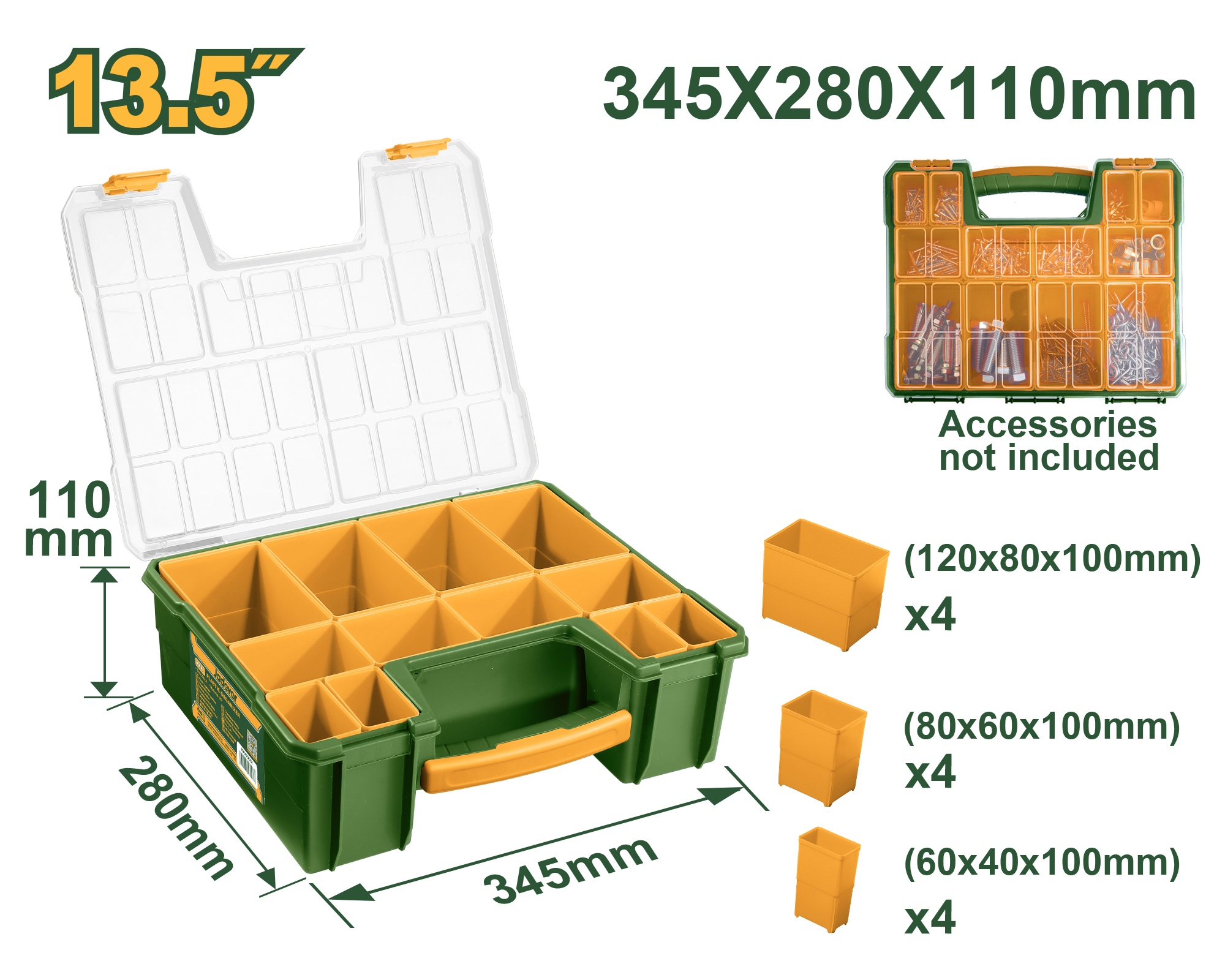 Органайзер Jadever №13.5 Глубокий 345х280х110mm (1x4)  |*