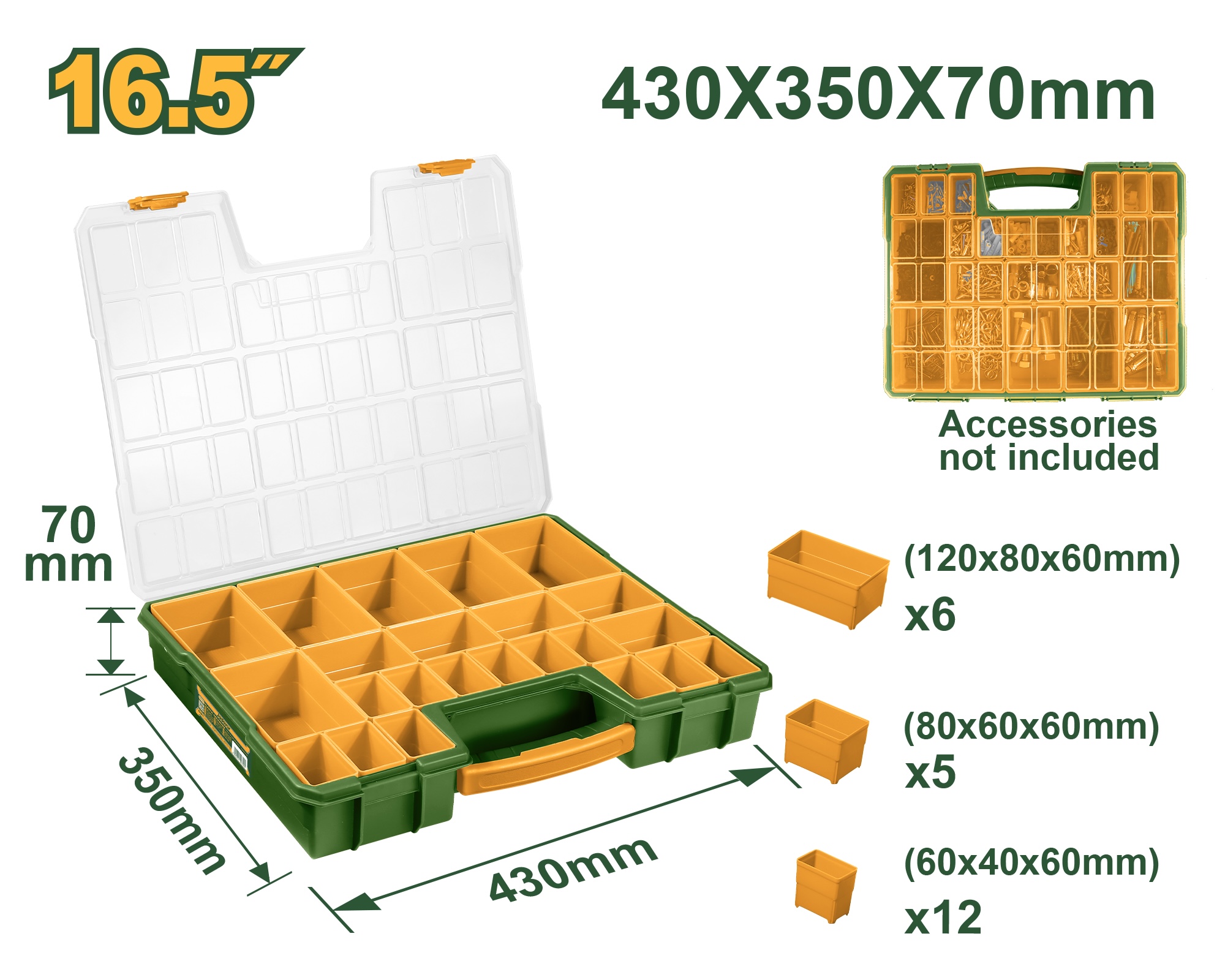 Органайзер Jadever №16.5 430х350х70mm (1x6)  |*