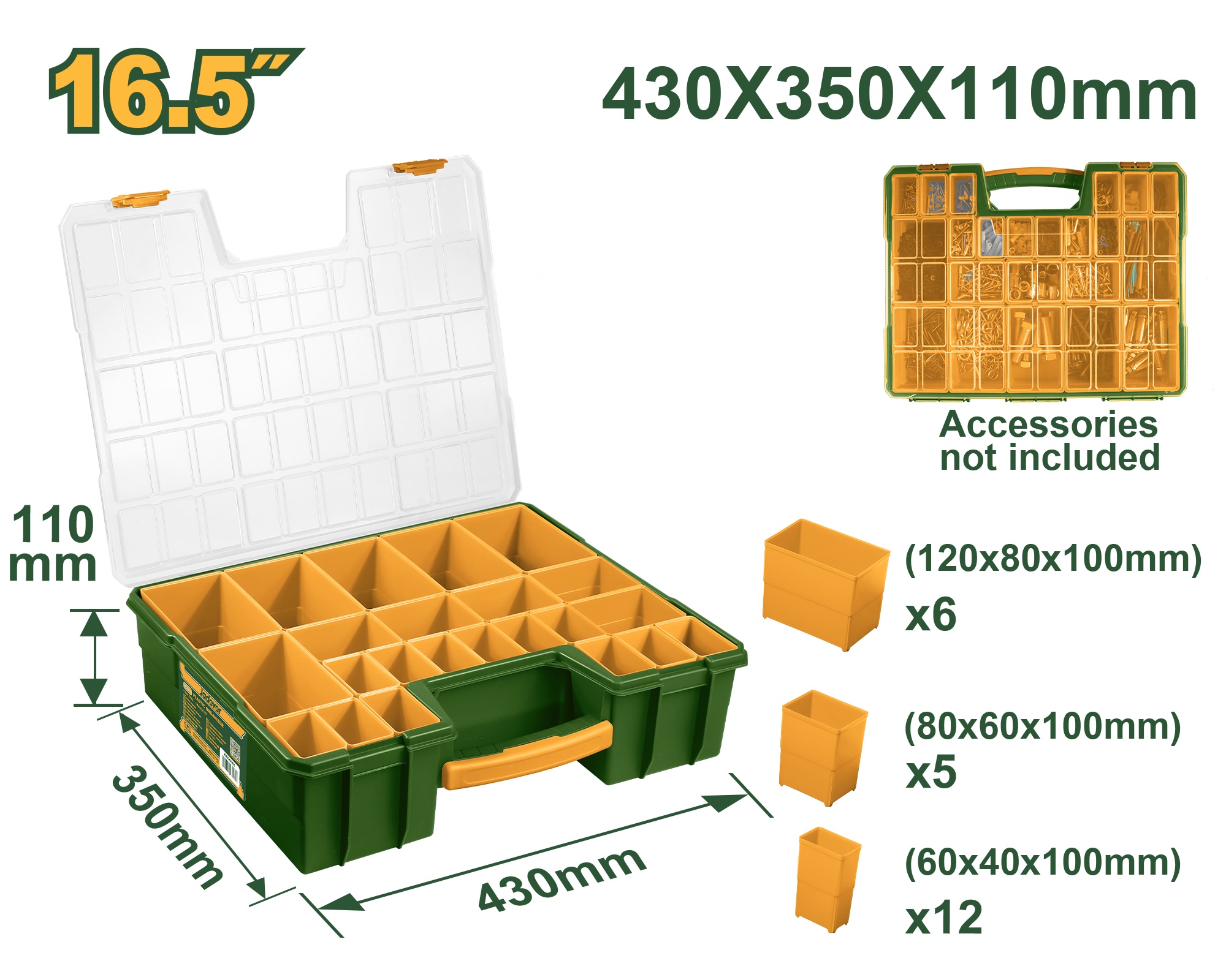 Органайзер Jadever №16.5 Глубокий 430х350х110mm (1x4)  |*