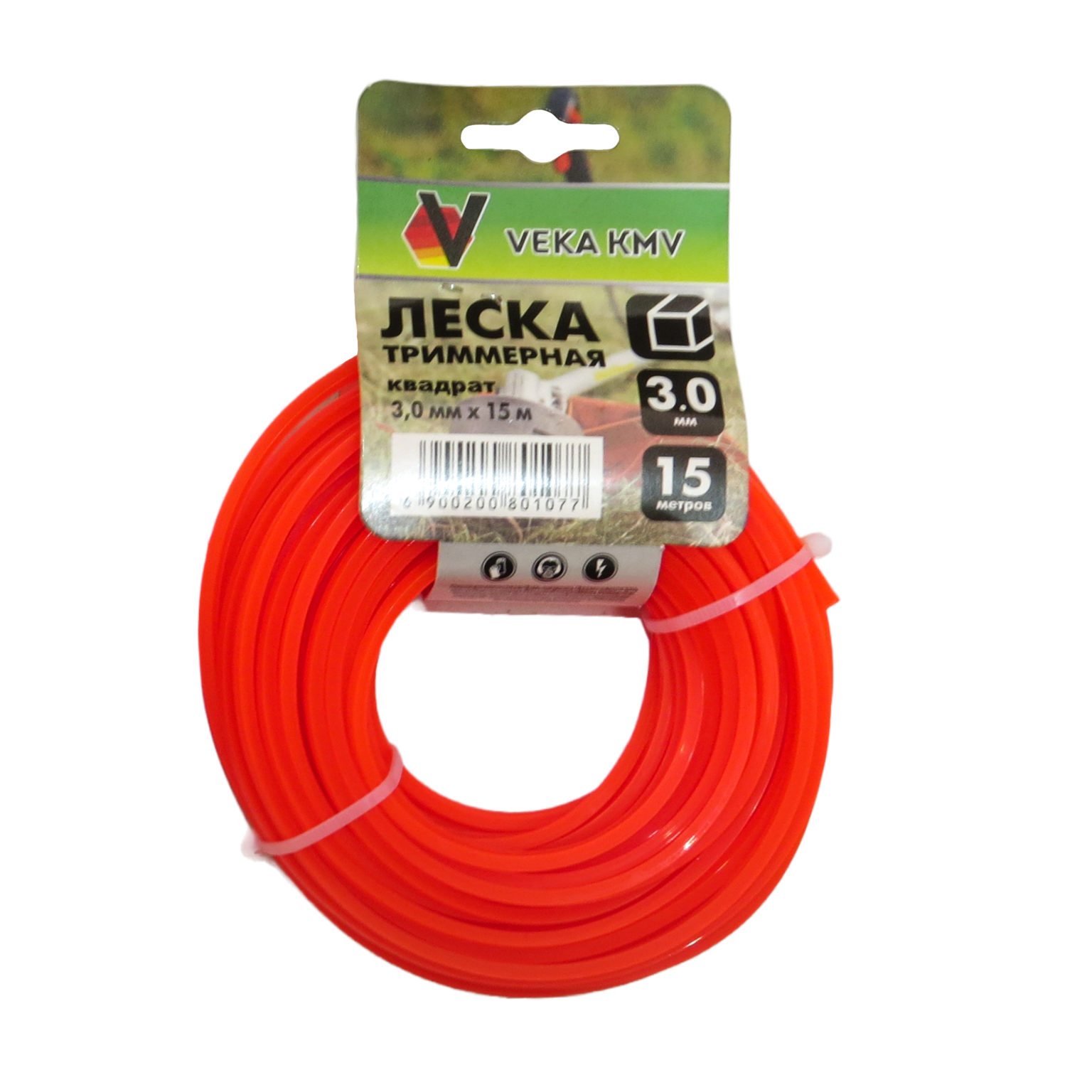 Леска для трим. VEKA Квадрат 3мм*15м  (1х40)(160)    /+