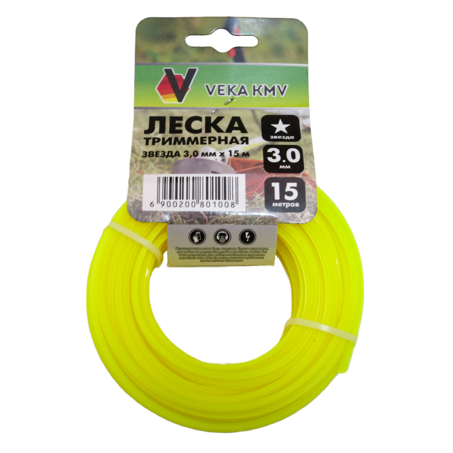 Леска для трим. VEKA Звезда 3мм*15м (1х40) (160)     /*
