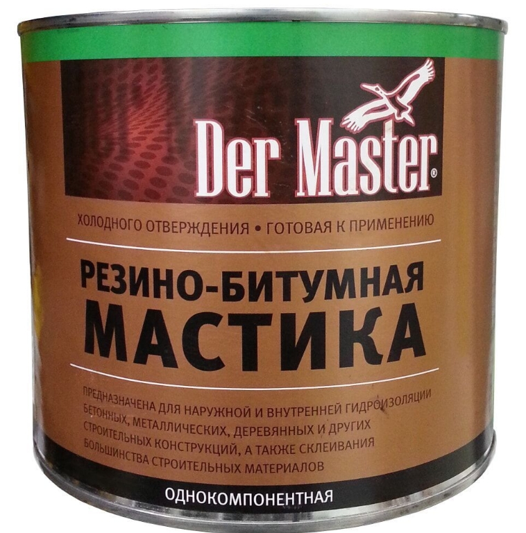Мастика резино-битумная ДерМастер 1,8кг (4шт)   /1