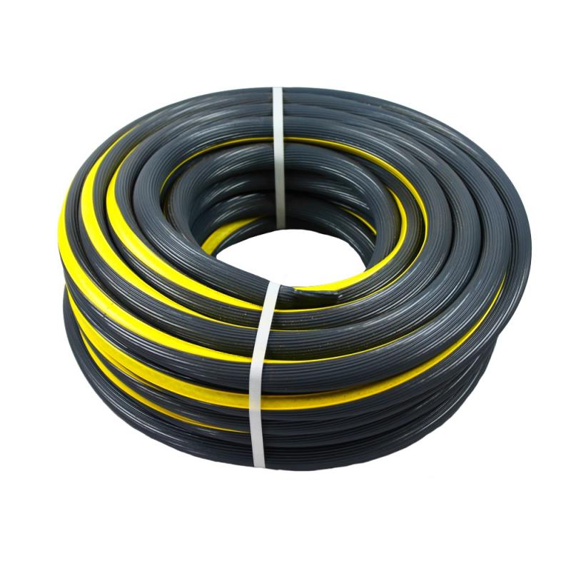 Шланг поливочный армированный ТРЕ 3/4 х 25м Черный с желтой полоской |* 